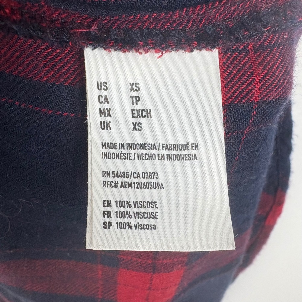 American Eagle Shirt Dress Plaid Tie Waist - Picture 4 of 4